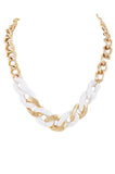 Gold & White Chain Necklace - My Jewel Candy - 4