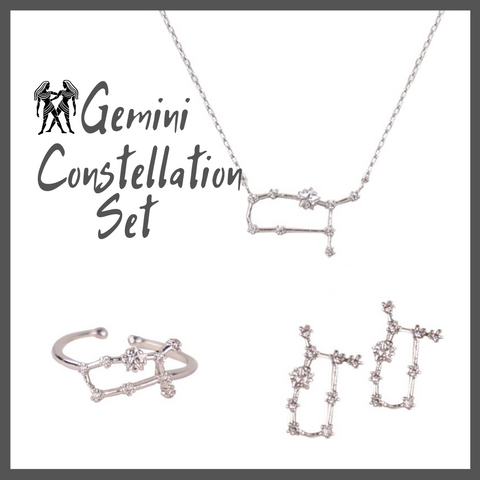 Gemini Zodiac Jewelry Constellation Holiday Gift Set