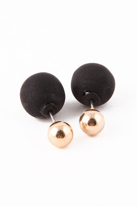 Cube: Black Silver Stud Earrings – Mari Thomas Jewellery