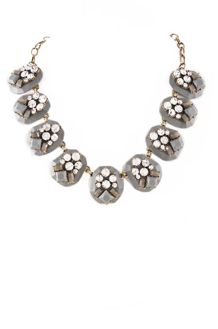 Grey Crystal Ice Necklace - My Jewel Candy