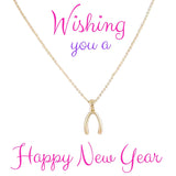 Happy Hanukkah Wish Bone Necklace - My Jewel Candy - 2