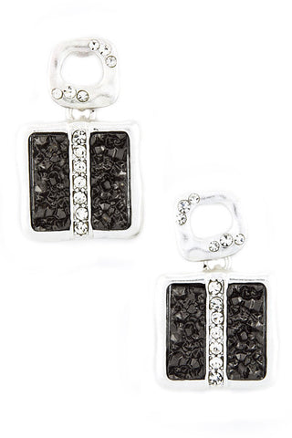 Square Druzy Present Earrings - My Jewel Candy