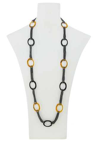 Faux Tortoise Shell Necklace