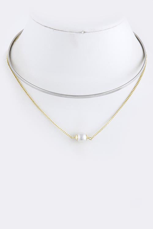 Drop Pearl Collar Necklace - My Jewel Candy - 1