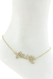 $7 Crystal "Faith" Anklet  (48 hour promotional deal) - My Jewel Candy - 1