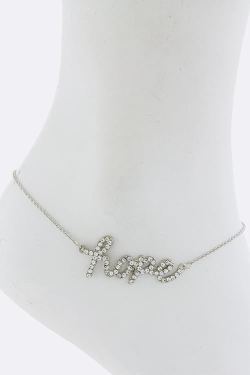 $7 Crystal "Hope" Anklet  (48 hour promotional deal) - My Jewel Candy - 1
