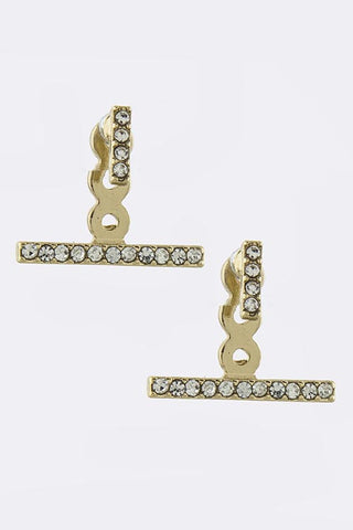 Pave Bar Double-Sided Earrings - My Jewel Candy - 1