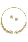 Floral & Crystal Choker (As seen in Life & Style)