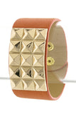 Vegan Leather Studded Bracelet