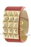 Vegan Leather Studded Bracelet
