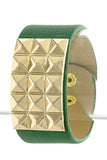 Vegan Leather Studded Bracelet