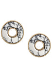 Faux Stone Cutout Ring Stud Earrings - My Jewel Candy - 2