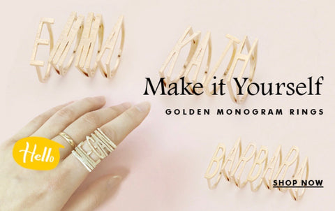 Monogram Letter Rings