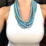 Coral Layered Bead Necklace
