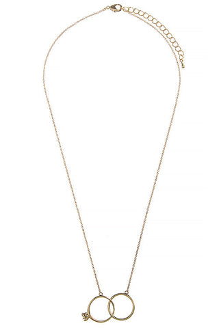 Tie the Knot Rings Necklace - My Jewel Candy