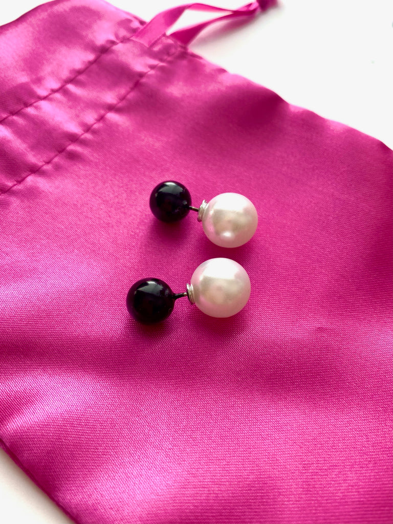 Black & White Double-Sided Earrings