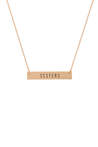 Sister Bar Necklace