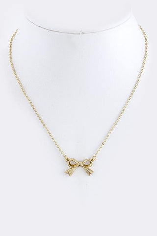 Gold Ribbon necklace - My Jewel Candy