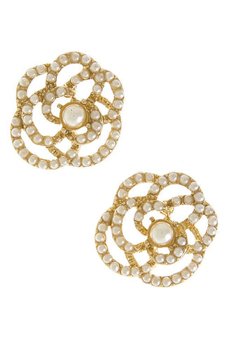 Rose Beaded Earrings