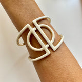 White Cleopatra Cuff Bracelet