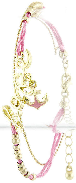 Pink Hope Anchor Bracelet - My Jewel Candy