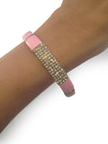 Baby Pink & Crystal Stretch Bracelet - My Jewel Candy - 2