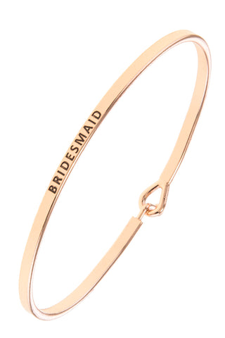 Bridesmaid Bangle Bracelet