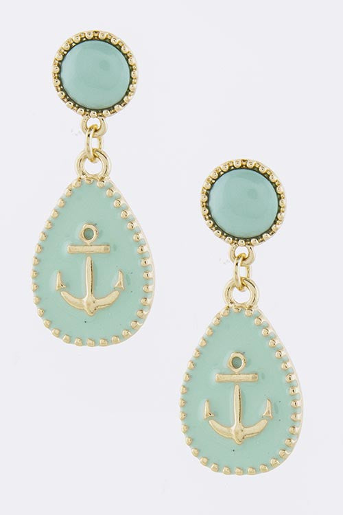 Blue Anchor Earrings - My Jewel Candy