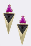 Angular Acrylic Ornate Drop Earrings - My Jewel Candy - 5