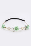 Snap-Chat Rose Flowers Headband - My Jewel Candy - 1