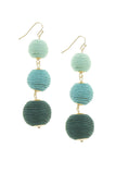 Ombre Scoops Pom Pom Earrings (As Seen in Real Simple Magazine)