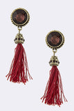 Crimson Red Tassel Earrings (As Seen in OK! Magazine) - My Jewel Candy - 2