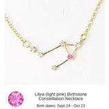 Aquarius Birthstone Constellation Zodiac Necklace (with Amethyst Birthstone) - "Star Candy"