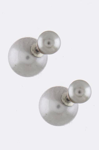 Grey Double-Sided Earrings - My Jewel Candy - 1