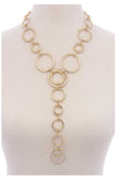 Chanel Inspired Celebrity Circle Y-Necklace (As seen on Cindy Crawford in First for Women)