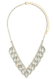Marquise Crystal Lined Bridal Necklace