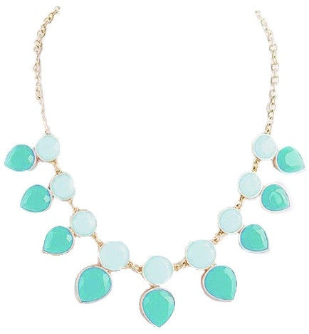 Mint & Turquoise Teardrop Necklace - My Jewel Candy