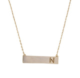 Celebrity Letter Bar Necklace Trend - My Jewel Candy - 4