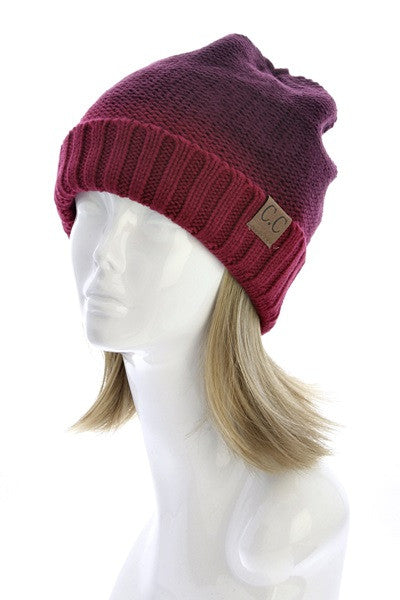 CC Beanie: Ombre Burgundy - My Jewel Candy