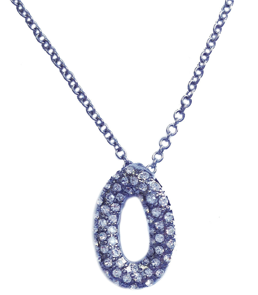 Silver Oval "O" Necklace - My Jewel Candy