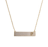 Celebrity Letter Bar Necklace Trend - My Jewel Candy - 5