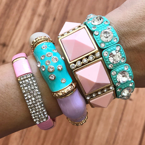 Pastel Stack of Bracelets