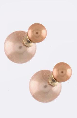 Peach Double-Sided Earrings - My Jewel Candy - 1