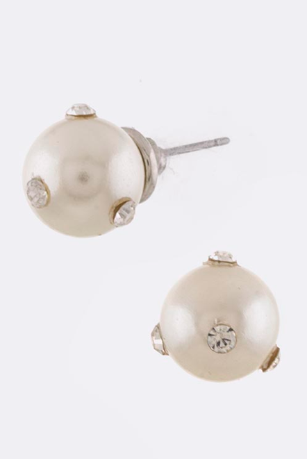 Pearl & Crystal Dollop Earrings - My Jewel Candy