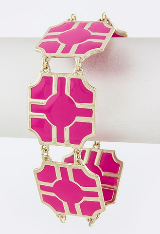 Pink Cut-Out Bracelet - My Jewel Candy - 1