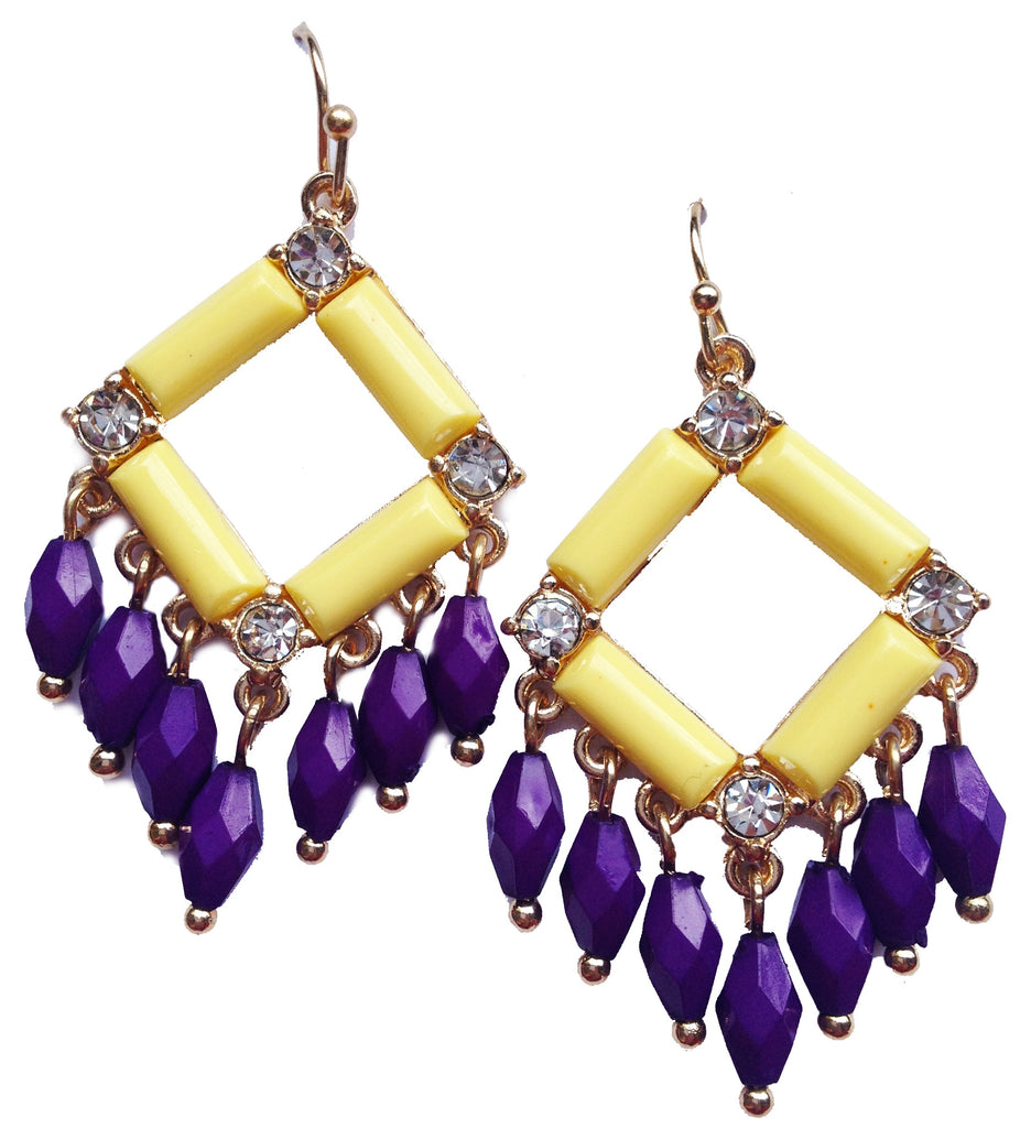 Lemon Sorbet & Plum Earrings - My Jewel Candy