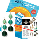 Ombre Scoops Pom Pom Earrings (As Seen in Real Simple Magazine)