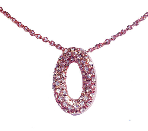 Rose Gold Oval "O" Necklace - My Jewel Candy