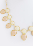 Beige Round and Teardrop Necklace - My Jewel Candy - 2