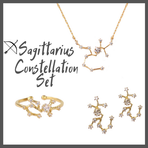 Sagittarius Zodiac Jewelry Constellation Holiday Gift Set